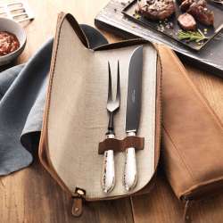 Carving set Martele frozen black 2 delni