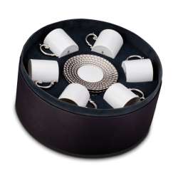 Espresso skodelica+ krožnik 6-delni set v darilni embalaži Platinum
