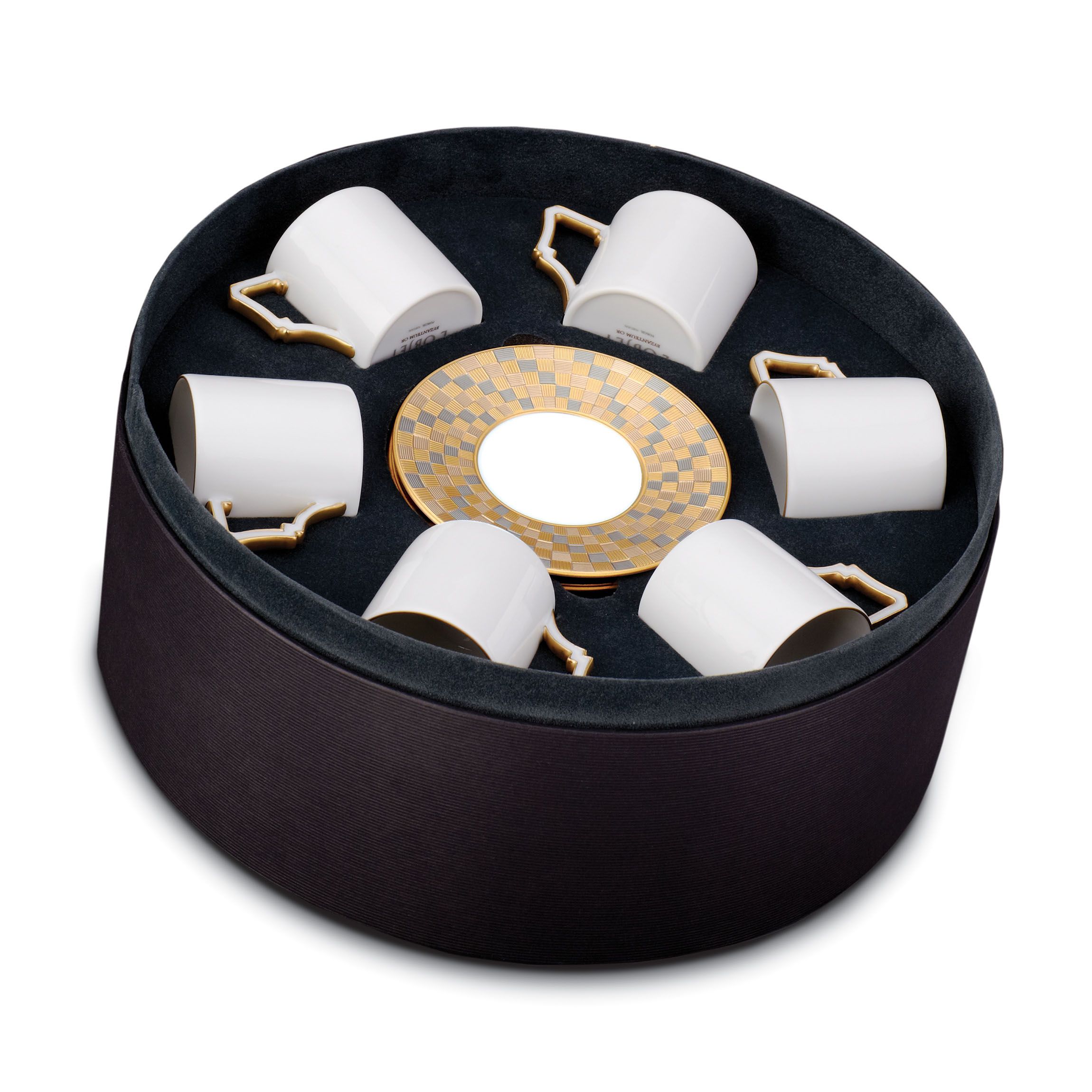 Espresso skodelica+ krožnik 6-delni set v darilni embalaži Tri-Color