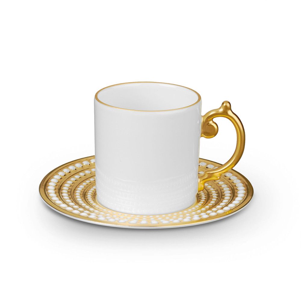 Espresso skodelica+ krožnik Gold/Platinum