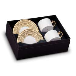Skodelica za kavo, čaj+ krožnik 2-delni set Gold/Platinum