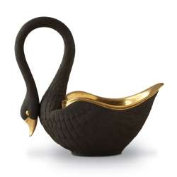 Skleda Swan Black& Gold